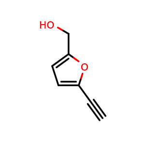 Chemical structure of (5-Ethynylfuran-2-yl)methanol , CAS 153026-89-2, AChemBlock X201668