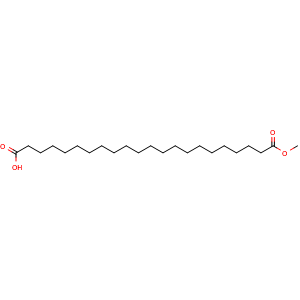 Chemical structure of 22-Methoxy-22-oxodocosanoic acid , CAS 7511-30-0, AChemBlock X201672