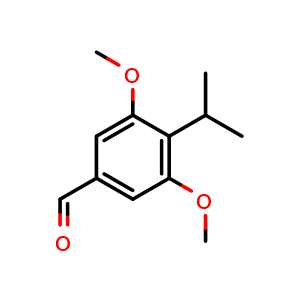 Chemical structure of 4-Isopropyl-3,5-dimethoxybenzaldehyde , CAS 344396-19-6, AChemBlock X201673