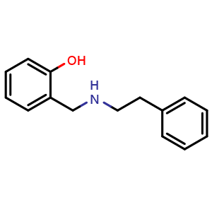 Chemical structure of 2-((Phenethylamino)methyl)phenol , CAS 153247-74-6, AChemBlock X201679