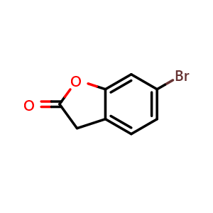 Chemical structure of 6-Bromobenzofuran-2(3H)-one , CAS 742079-90-9, AChemBlock X201699