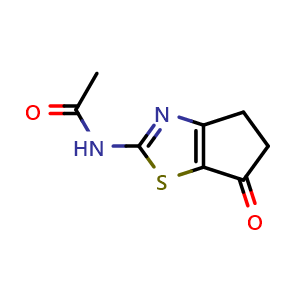 Chemical structure of N-(6-Oxo-5,6-dihydro-4H-cyclopenta[d]thiazol-2-yl)acetamide , CAS 883195-36-6, AChemBlock X201711