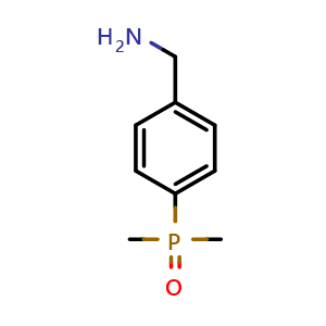 Chemical structure of (4-(Aminomethyl)phenyl)dimethylphosphine oxide , CAS 2084037-50-1, AChemBlock X201720