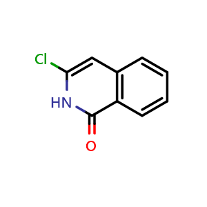 Chemical structure of 3-Chloroisoquinolin-1(2H)-one , CAS 7742-74-7, AChemBlock X201751