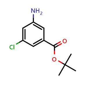 Chemical structure of tert-Butyl 3-amino-5-chlorobenzoate , CAS 1513818-13-7, AChemBlock X201754