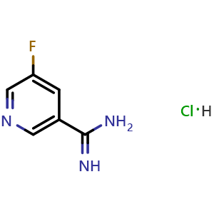 Chemical structure of 5-Fluoronicotinimidamide hydrochloride , CAS 2031269-30-2, AChemBlock X201755