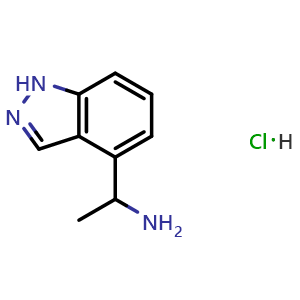 Chemical structure of 1-(1H-Indazol-4-yl)ethanamine hydrochloride , CAS 1956335-74-2, AChemBlock X201768
