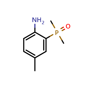Chemical structure of (2-Amino-5-methylphenyl)dimethylphosphine oxide , CAS 2490402-43-0, AChemBlock X201788