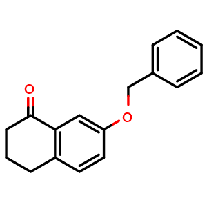 Chemical structure of 7-(Benzyloxy)-3,4-dihydronaphthalen-1(2H)-one , CAS 32263-64-2, AChemBlock X201797