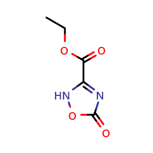 Chemical structure of Ethyl 5-oxo-2,5-dihydro-1,2,4-oxadiazole-3-carboxylate , CAS 42526-30-7, AChemBlock X201825