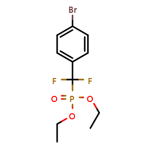 Chemical structure of Diethyl ((4-bromophenyl)difluoromethyl)phosphonate , CAS 177284-56-9, AChemBlock X201839