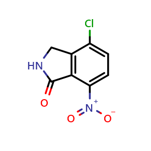 Chemical structure of 4-Chloro-7-nitroisoindolin-1-one , CAS 2098309-98-7, AChemBlock X201863