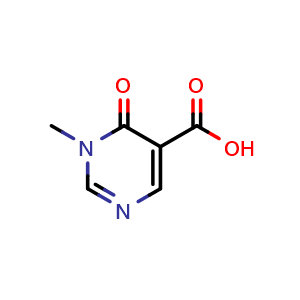 Chemical structure of 1-Methyl-6-oxo-1,6-dihydropyrimidine-5-carboxylic acid , CAS 397310-83-7, AChemBlock X201873