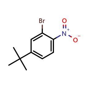 Chemical structure of 2-Bromo-4-(tert-butyl)-1-nitrobenzene , CAS 860687-69-0, AChemBlock X201890