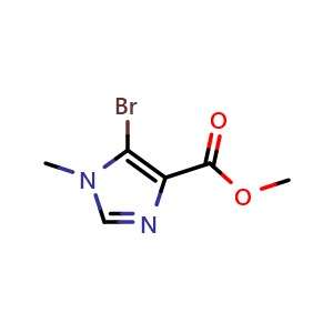 Chemical structure of Methyl 5-bromo-1-methyl-1H-imidazole-4-carboxylate , CAS 120781-01-3, AChemBlock X201899