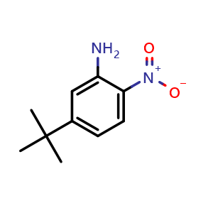 Chemical structure of 5-(tert-Butyl)-2-nitroaniline , CAS 142564-53-2, AChemBlock X201905