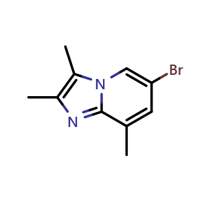 Chemical structure of 6-Bromo-2,3,8-trimethylimidazo[1,2-a]pyridine , CAS 1215953-19-7, AChemBlock X201912