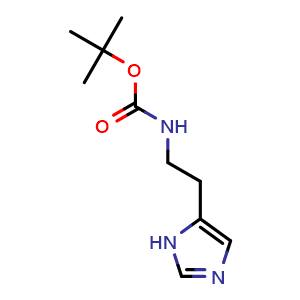 Chemical structure of tert-Butyl (2-(1H-imidazol-5-yl)ethyl)carbamate , CAS 98870-64-5, AChemBlock X201929