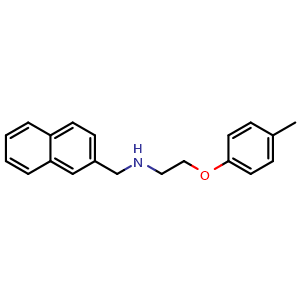 Chemical structure of N-(Naphthalen-2-ylmethyl)-2-(p-tolyloxy)ethanamine , CAS 2863686-93-3, AChemBlock X201960