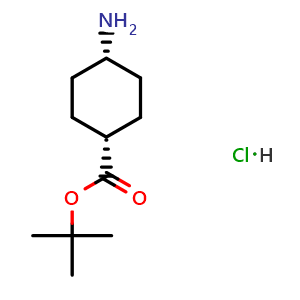 Chemical structure of cis-tert-Butyl-4-aminocyclohexane-1-carboxylate hydrochloride , CAS 118786-13-3, AChemBlock X201965