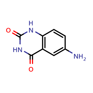 Chemical structure of 6-Aminoquinazoline-2,4(1H,3H)-dione , CAS 54243-58-2, AChemBlock X201973