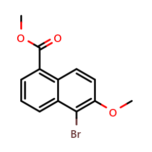 Chemical structure of Methyl 5-bromo-6-methoxy-1-naphthoate , CAS 84532-70-7, AChemBlock X201993