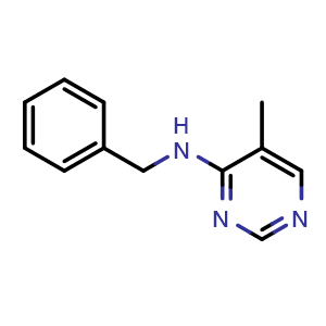 Chemical structure of N-Benzyl-5-methylpyrimidin-4-amine , CAS 88613-87-0, AChemBlock X202008