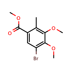 Chemical structure of Methyl 5-bromo-3,4-dimethoxy-2-methylbenzoate , CAS 1809337-07-2, AChemBlock X202017