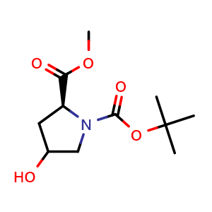 Chemical structure of rel-Boc-Hyp-OMe , CAS 1145663-09-7, AChemBlock X202071
