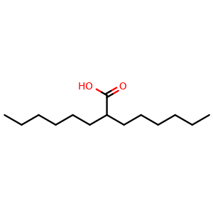 Chemical structure of 2-Hexyloctanoic acid , CAS 60948-91-6, AChemBlock X202110