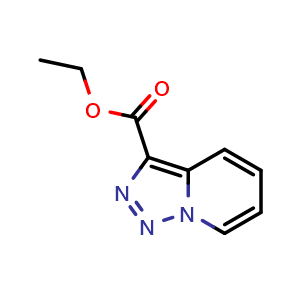Chemical structure of Ethyl [1,2,3]triazolo[1,5-a]pyridine-3-carboxylate , CAS 87838-54-8, AChemBlock X202111