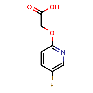 Chemical structure of 2-((5-Fluoropyridin-2-yl)oxy)acetic acid , CAS 2070-42-0, AChemBlock X202114