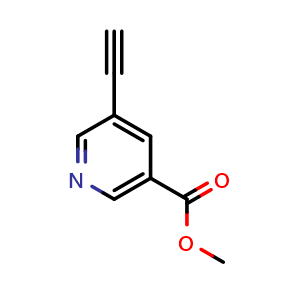 Chemical structure of Methyl 5-ethynylnicotinate , CAS 154498-29-0, AChemBlock X202115