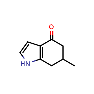 Chemical structure of 6-Methyl-1,5,6,7-tetrahydro-4H-indol-4-one , CAS 54124-86-6, AChemBlock X202120