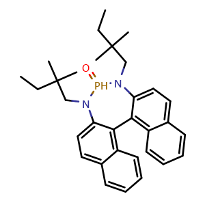 Chemical structure of (11bS)-3,5-Bis(2,2-dimethylbutyl)-4,5-dihydro-3H-dinaphtho[2,1-d:1',2'-f][1,3,2]diazaphosphepine 4-oxide , AChemBlock X202227