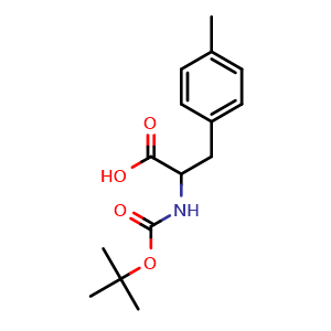 Chemical structure of 2-((tert-Butoxycarbonyl)amino)-3-(p-tolyl)propanoic acid , CAS 110762-12-4, AChemBlock X202244