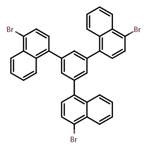Chemical structure of 1,3,5-Tris(4-bromonaphthalen-1-yl)benzene , CAS 2322533-42-4, AChemBlock X202267