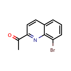 Chemical structure of 1-(8-Bromoquinolin-2-yl)ethanone , CAS 1355018-24-4, AChemBlock X202276