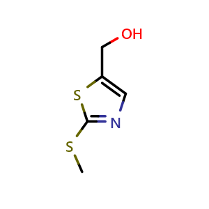 Chemical structure of (2-(Methylthio)thiazol-5-yl)methanol , CAS 1782506-90-4, AChemBlock X202284