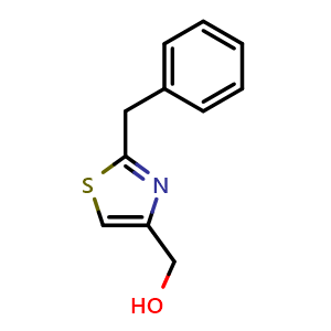 Chemical structure of (2-Benzylthiazol-4-yl)methanol , CAS 53542-87-3, AChemBlock X202374