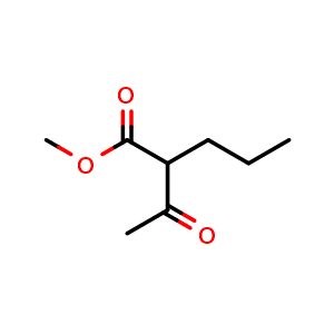 Chemical structure of Methyl 2-acetylpentanoate , CAS 130000-32-7, AChemBlock X202410