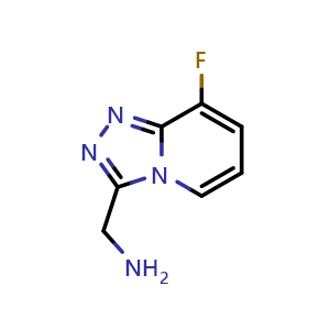 Chemical structure of (8-Fluoro-[1,2,4]triazolo[4,3-a]pyridin-3-yl)methanamine , CAS 1020033-96-8, AChemBlock X202415