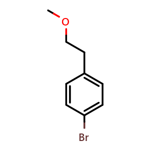 Chemical structure of 1-Bromo-4-(2-methoxyethyl)benzene , CAS 60835-90-7, AChemBlock X202420