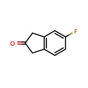 Chemical structure of 5-Fluoro-1H-inden-2(3H)-one , CAS 57584-69-7, AChemBlock X202426