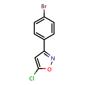 Chemical structure of 3-(4-Bromophenyl)-5-chloroisoxazole , CAS 192432-78-3, AChemBlock X202430