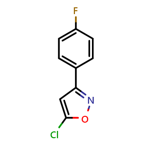 Chemical structure of 5-Chloro-3-(4-fluorophenyl)isoxazole , CAS 137188-20-6, AChemBlock X202431