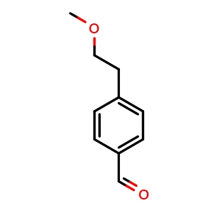 Chemical structure of 4-(2-Methoxyethyl)benzaldehyde , CAS 1781092-86-1, AChemBlock X202438