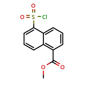 Chemical structure of Methyl 5-(chlorosulfonyl)-1-naphthoate , CAS 141952-09-2, AChemBlock X202458