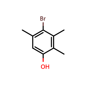 Chemical structure of 4-Bromo-2,3,5-trimethylphenol , CAS 156483-07-7, AChemBlock X202463