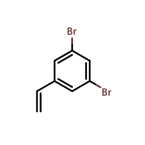 Chemical structure of 1,3-Dibromo-5-vinylbenzene , CAS 120359-56-0, AChemBlock X202480